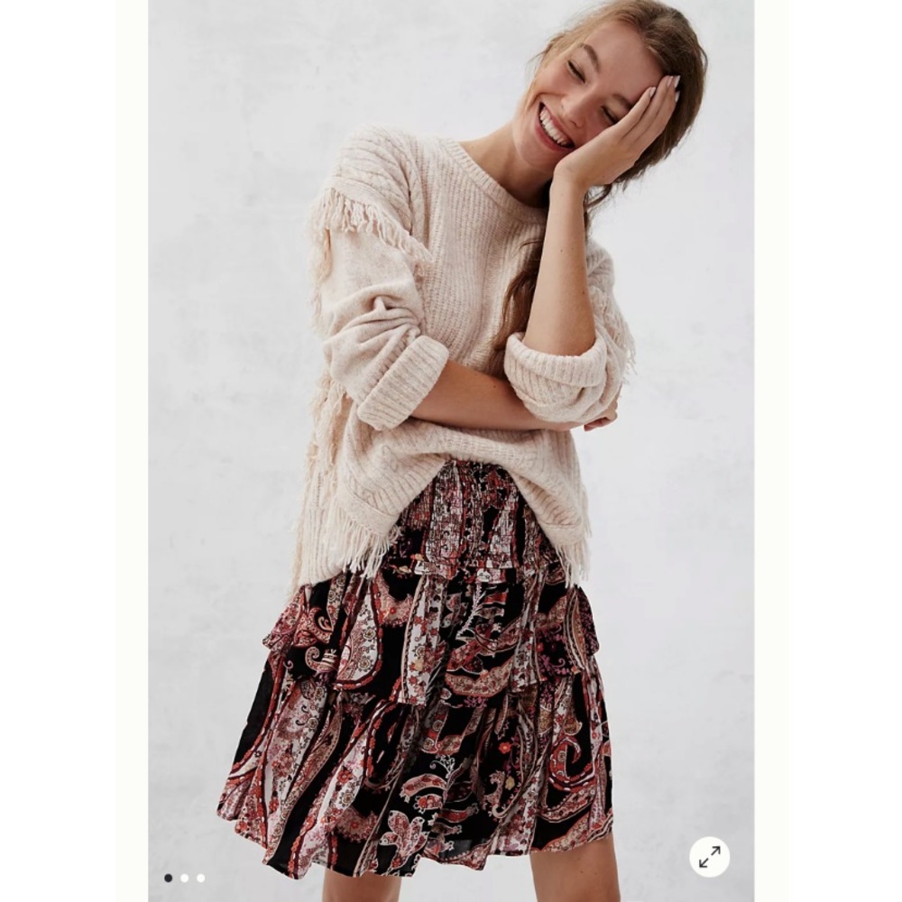 Myla tiered midi skirt